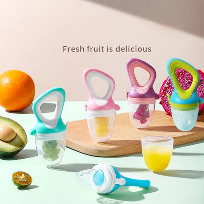 Silicone Baby Fruit/Vegetable Feeding Pacifier with Cover